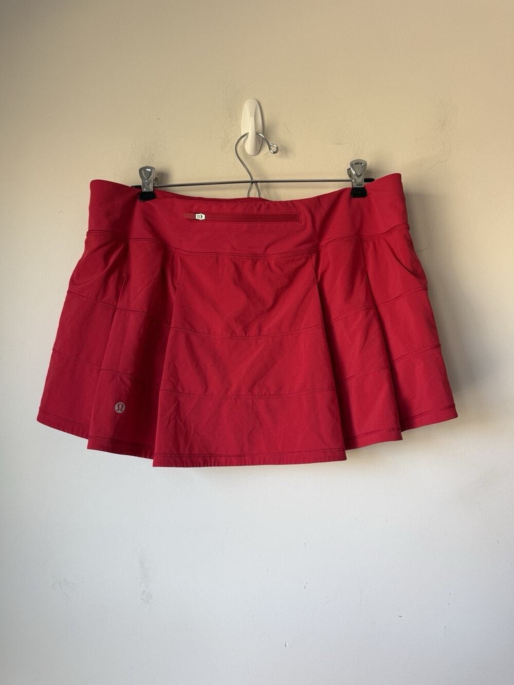 Lululemon Pace Rival Skirt Womens Size 12 Red 12” Way Stretch